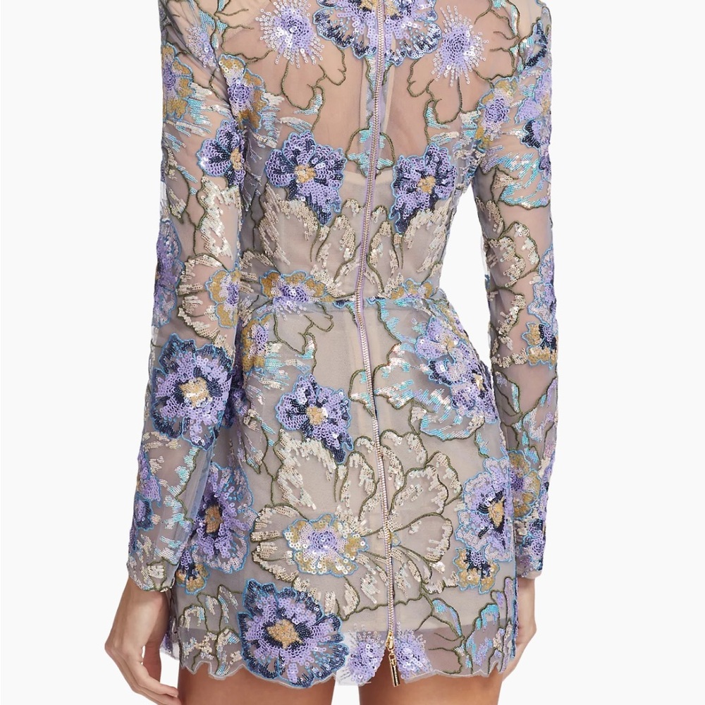 Bronx and Banco Violet Embellished Mini Dress. NWT. - Picture 2 of 6